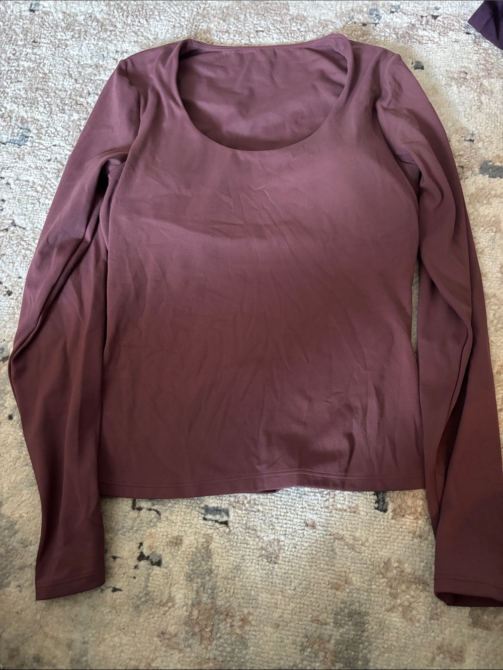 Oner Active Long Sleeve Scoop Neck Top - Mauve